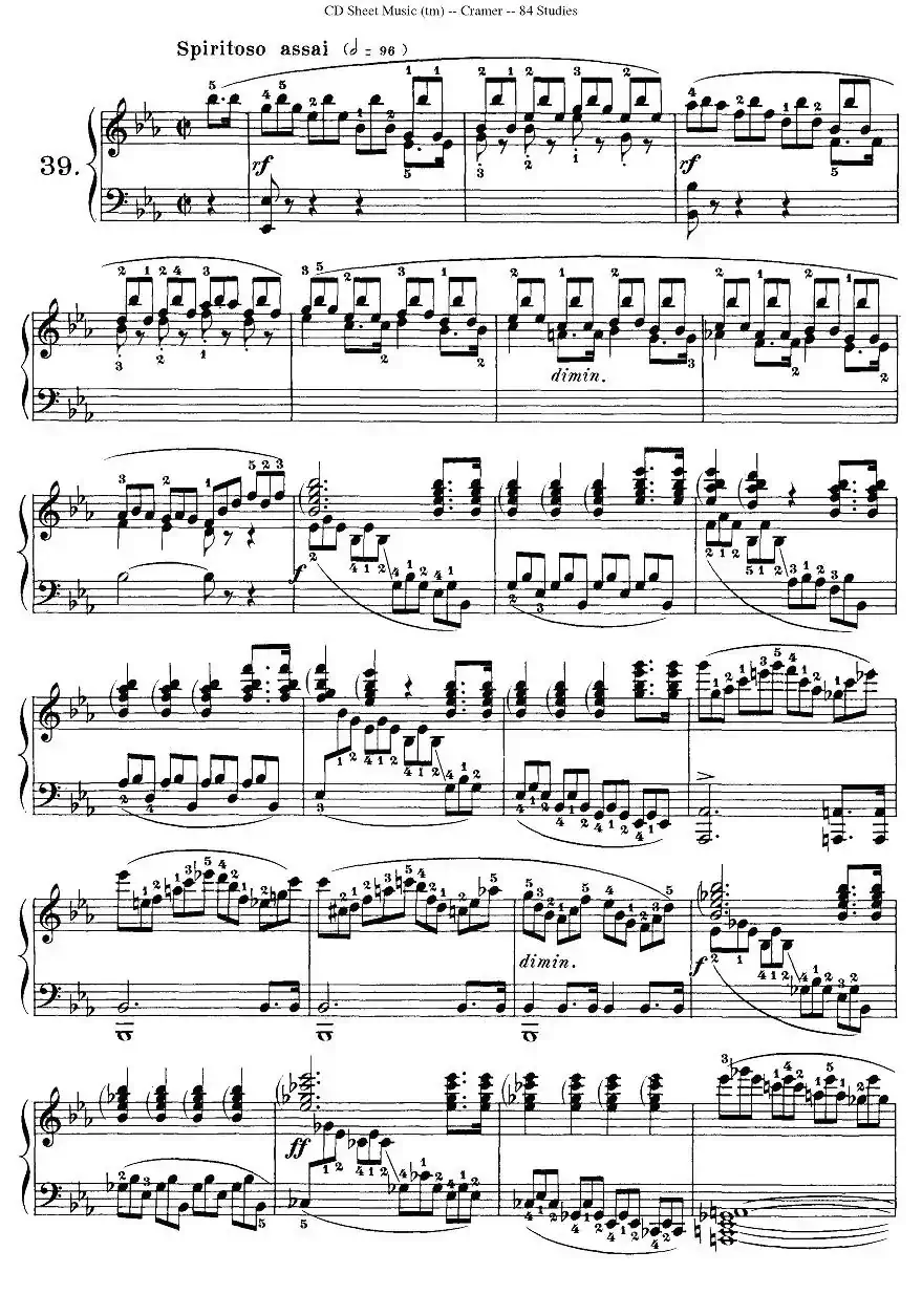 Cramer - 84 exercices（36—40）（克拉莫84首钢琴练习曲）