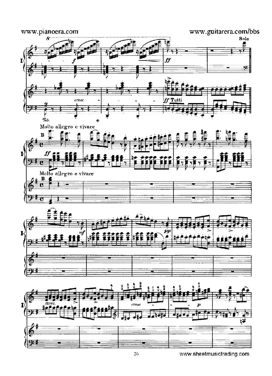 Piano Concerto No.1 in g Minor Op.25（g小调第一钢琴协奏曲·双钢琴）