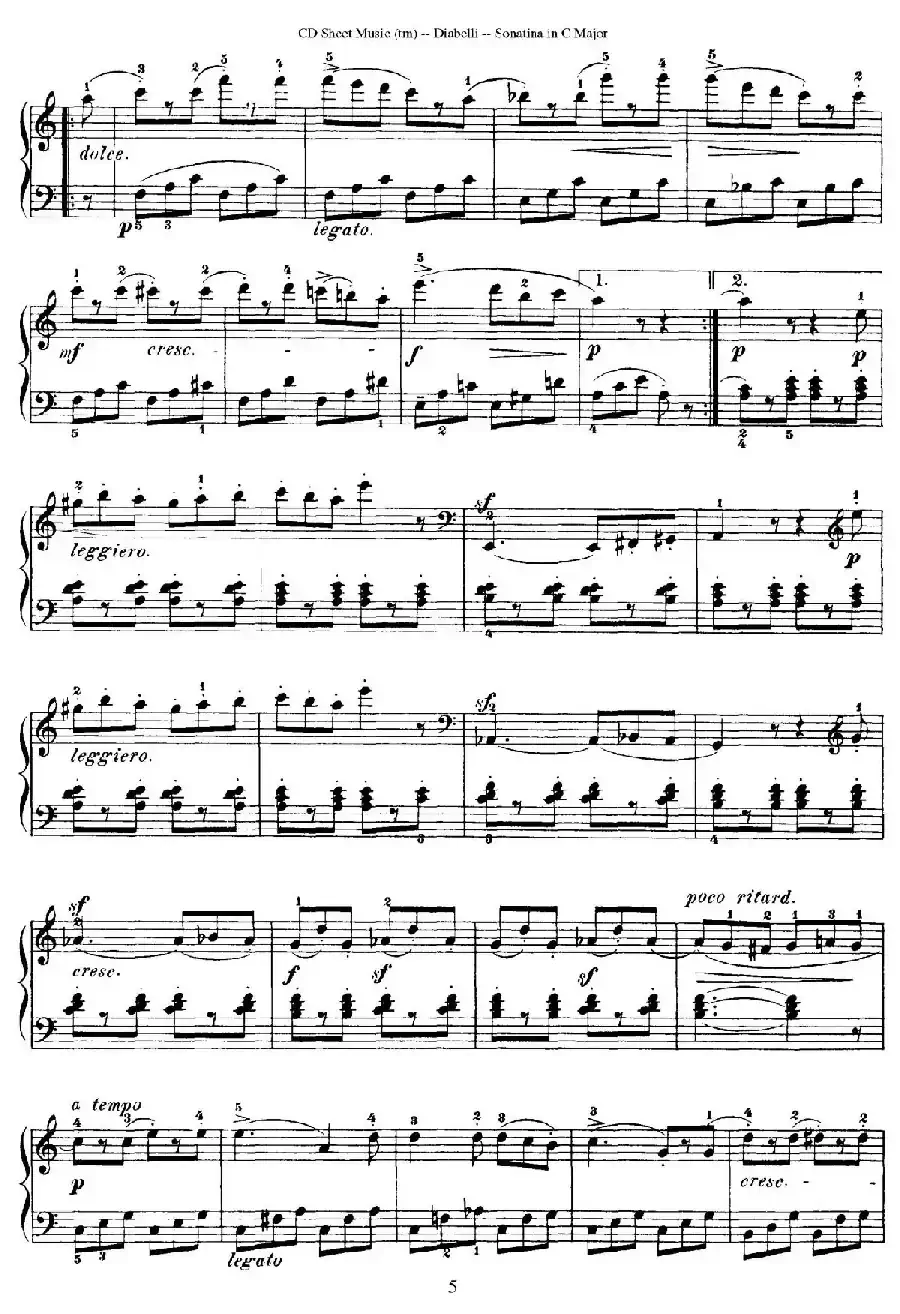 4 Piano Sonatinas（4首钢琴小奏鸣曲）（Op.151 No.4）