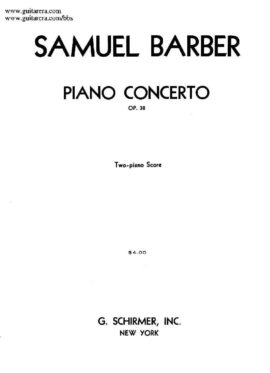 Piano Concerto Op.38（钢琴协奏曲·双钢琴·第二乐章）