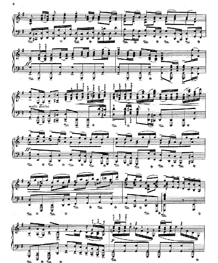 Brandenburg Concerto No.3 in G Major BWV.1048（G大调第三勃兰登堡协奏曲·钢琴独奏版）