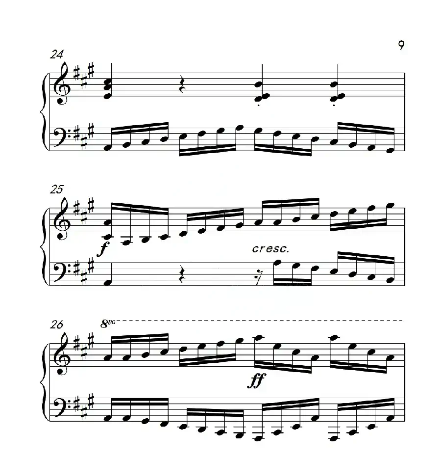 第四级A组 练习曲(中国音乐学院钢琴考级作品1~6级)