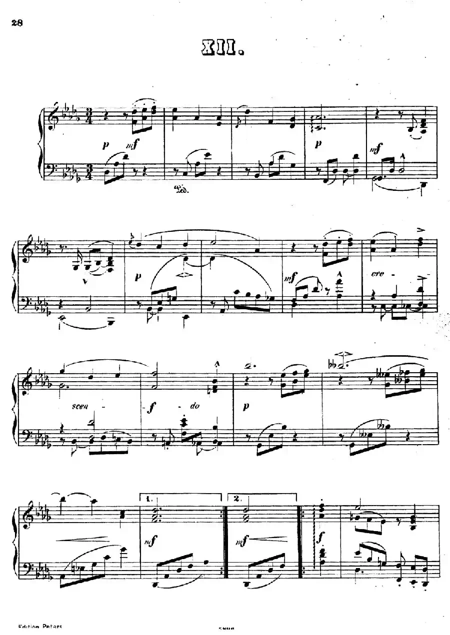 Waltzes Op.23（圆舞曲集·12、降D大调）