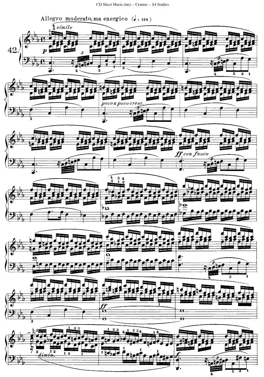 Cramer - 84 exercices（41—45）（克拉莫84首钢琴练习曲）