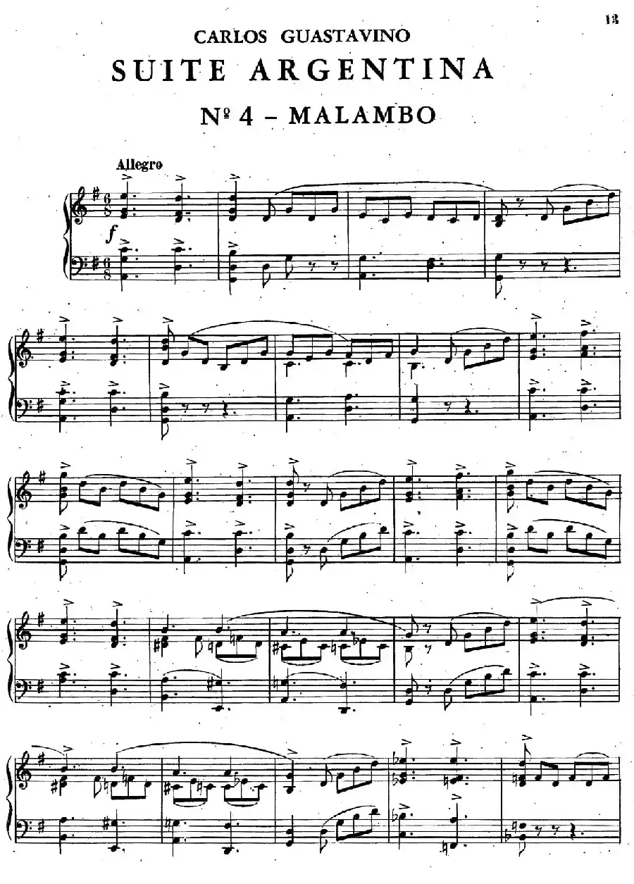 Suite Argentina（阿根廷组曲 No.4）
