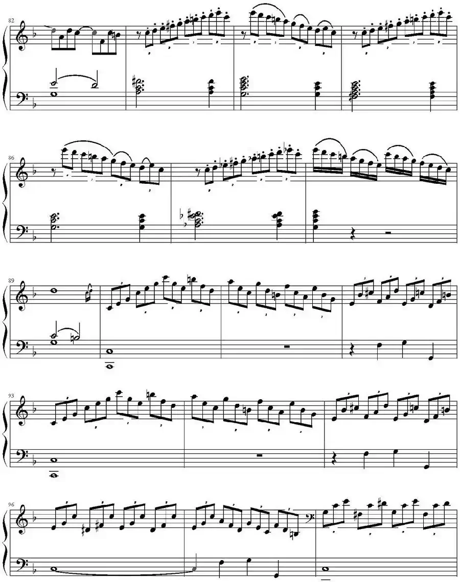 F大调奏鸣曲第一乐章 