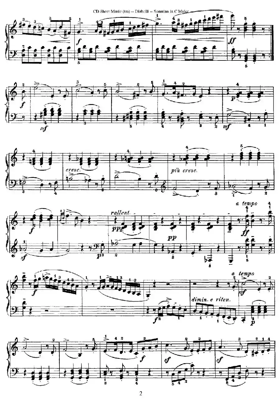 4 Piano Sonatinas（4首钢琴小奏鸣曲）（Op.151 No.4）