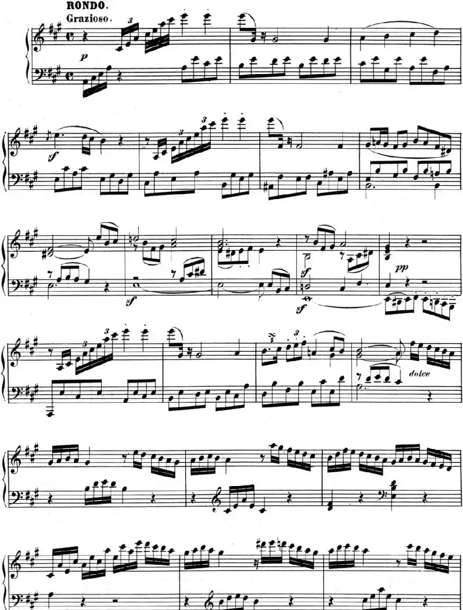 贝多芬钢琴奏鸣曲02 A大调 Op.2 No.2 A major