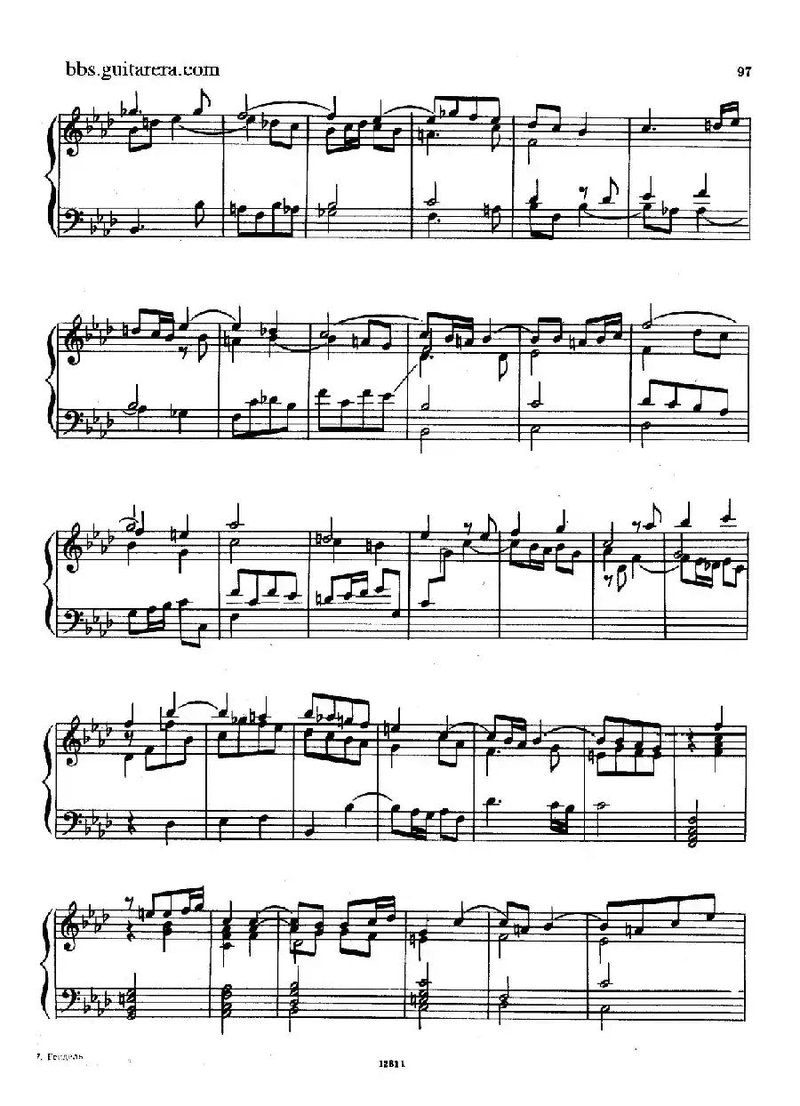Suite No.8 in f Minor HWV 433（f小调第八组曲）