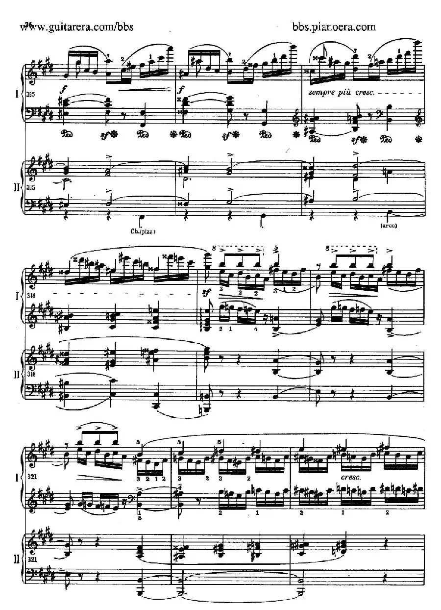 e小调第一钢琴协奏曲 Op.11（双钢琴版·第一乐章）