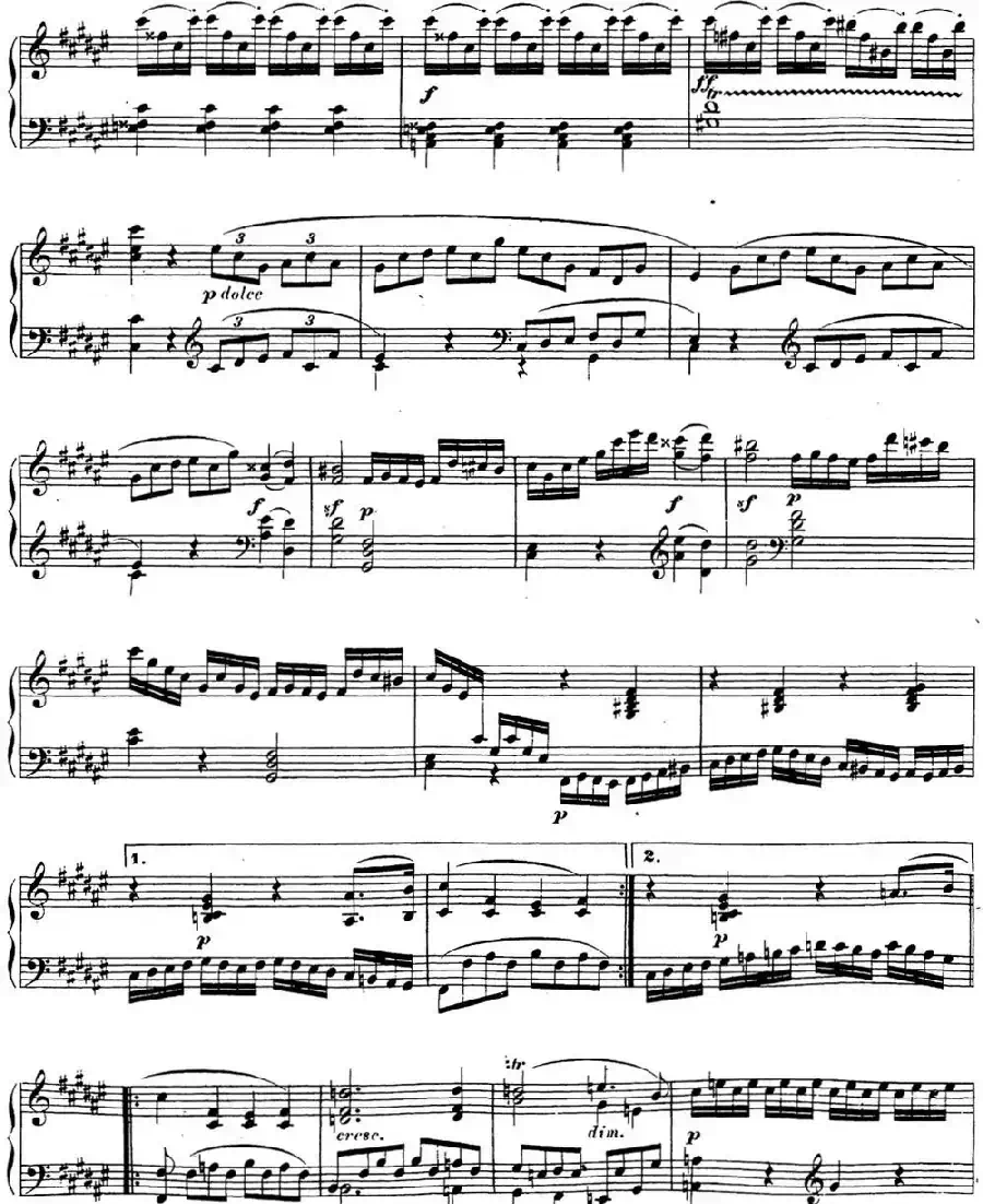 贝多芬钢琴奏鸣曲24 泰丽莎 升F大调 Op.78 F-sharp major