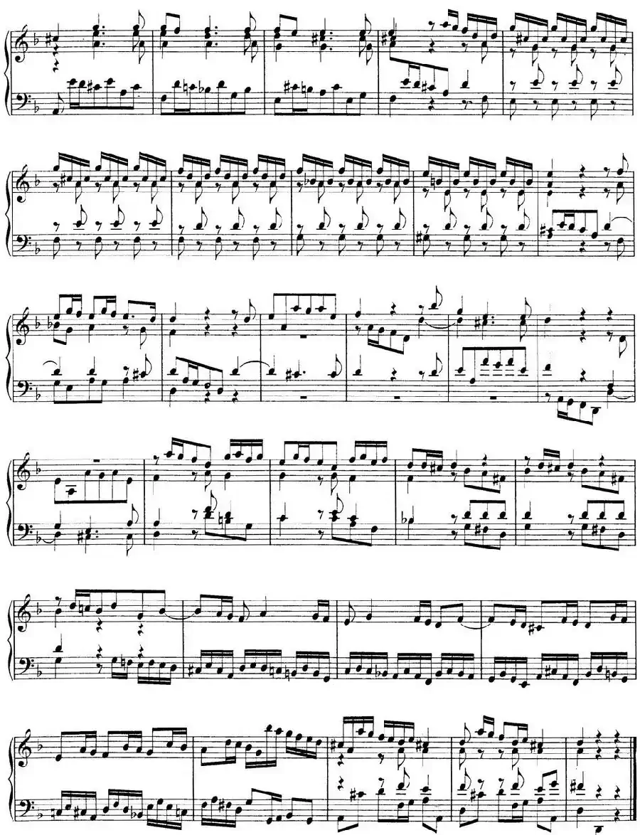 Toccata Minor BWV 913（7首托卡塔·No.4 d小调）