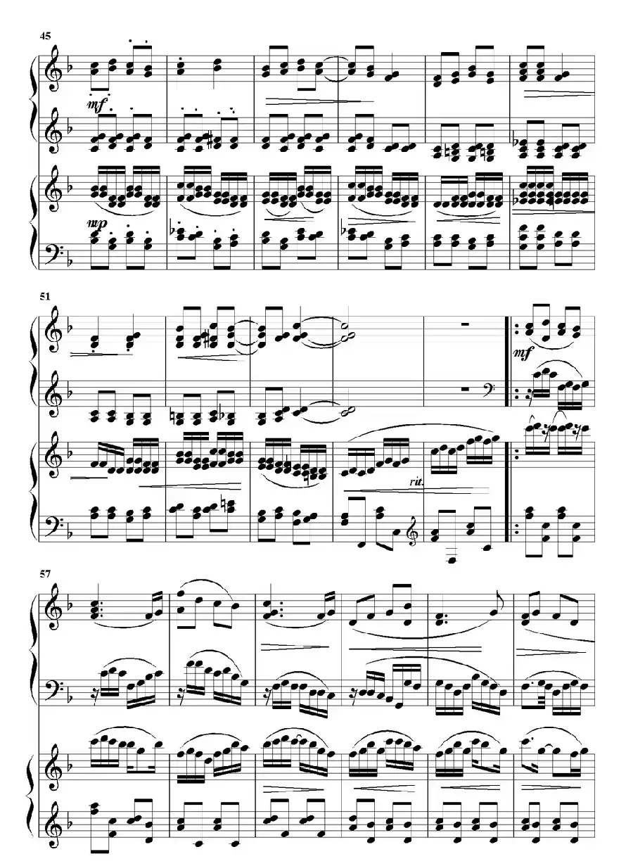 太阳出来喜洋洋（双钢琴曲）