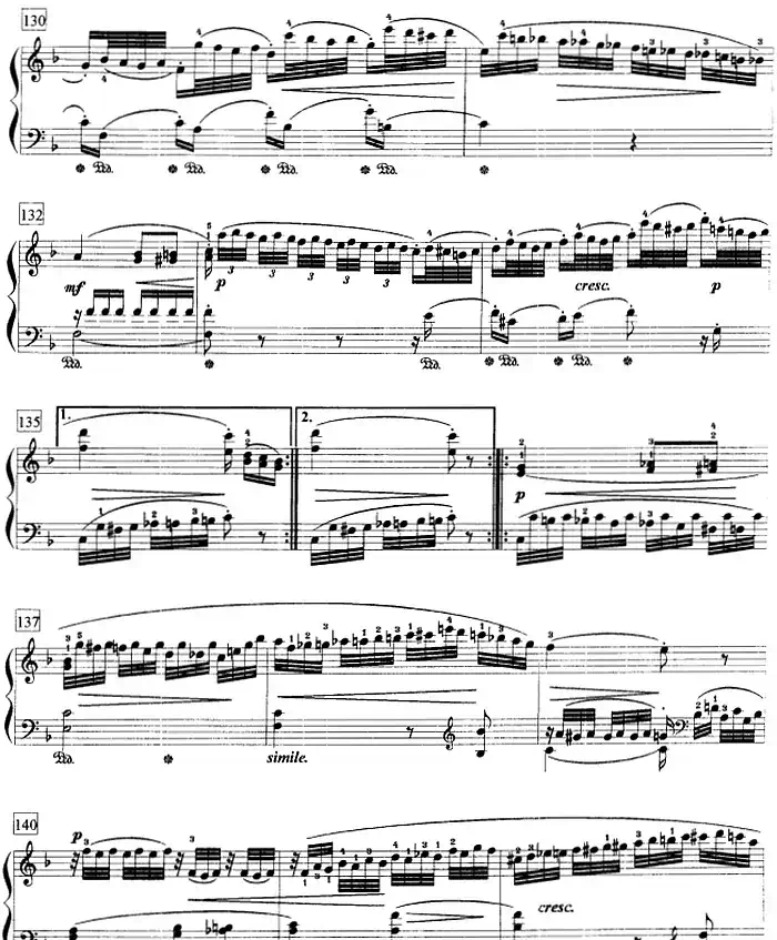 钢琴教程第七级 大型乐曲（f小调变奏曲 Op.83）