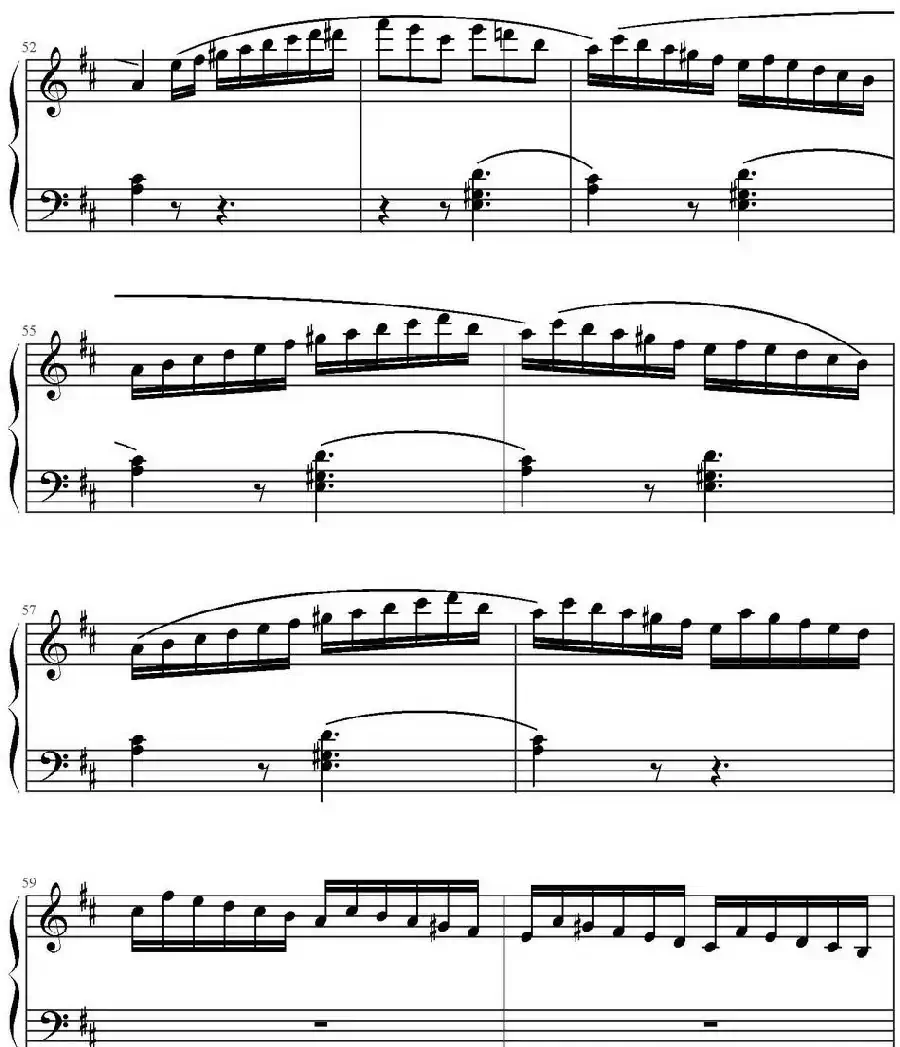 D大调小奏鸣曲第二乐章 Op.55,No.5