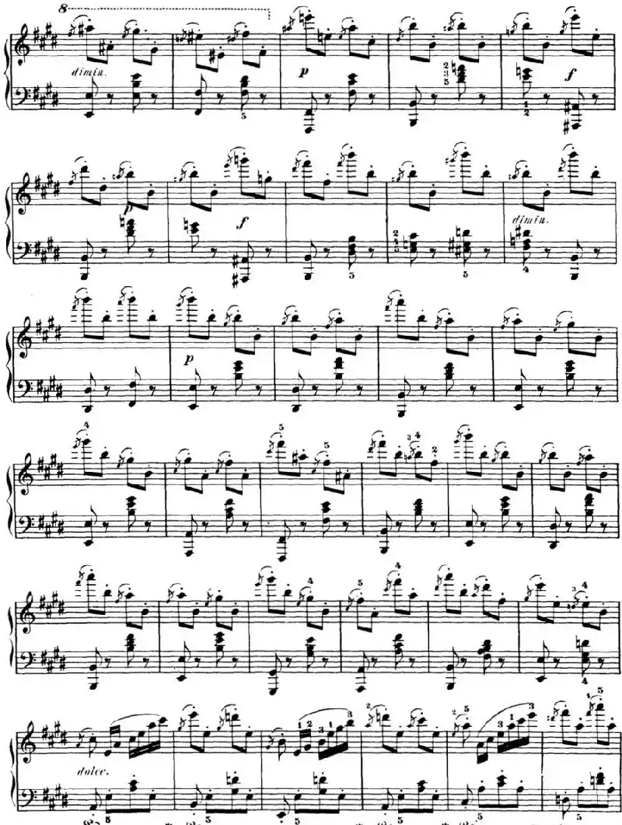 50首车尔尼Op.740钢琴手指灵巧技术练习曲（NO.9）