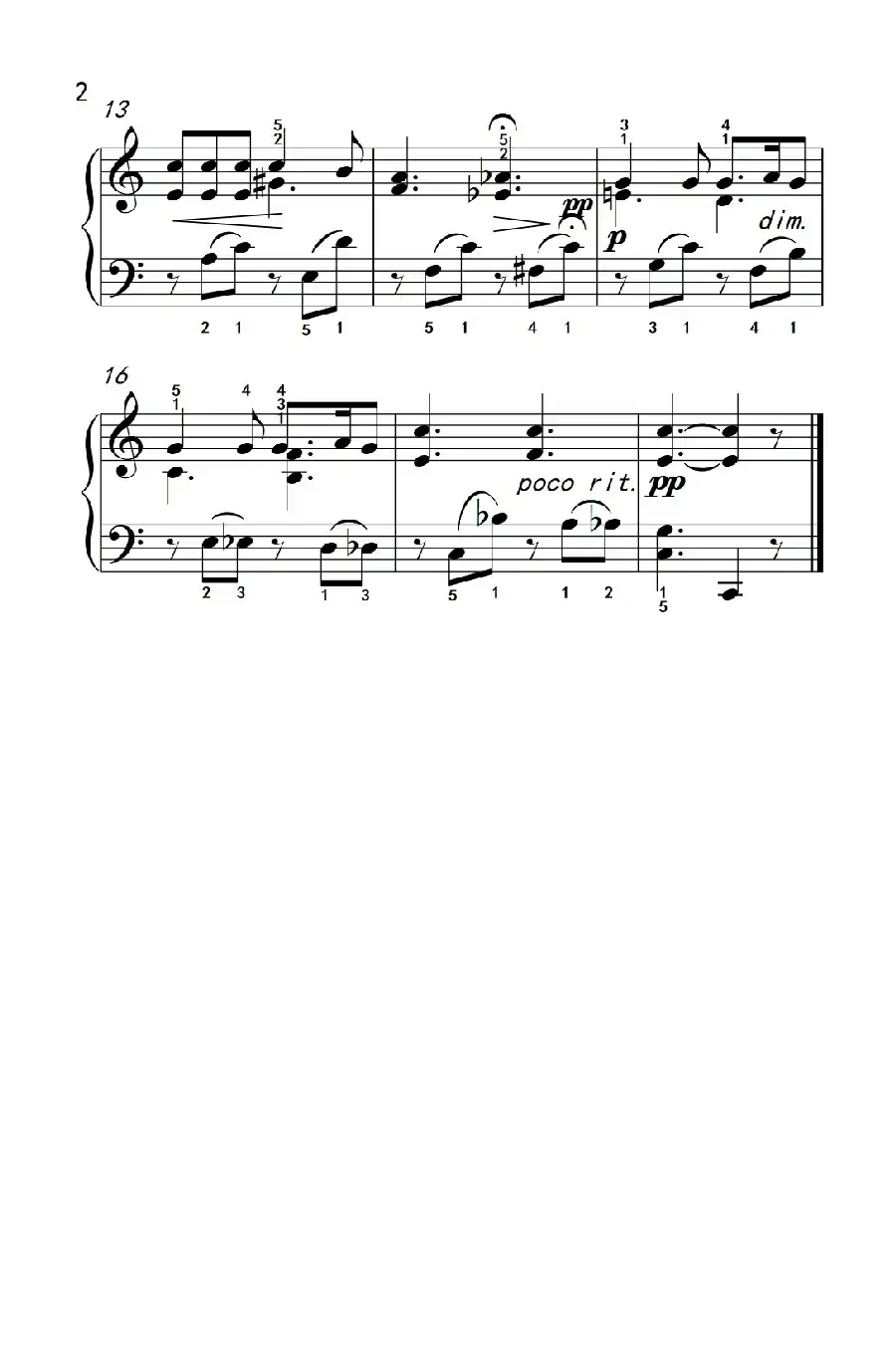 甜蜜而伤感的（约翰·汤普森 成人钢琴教程 第一册）