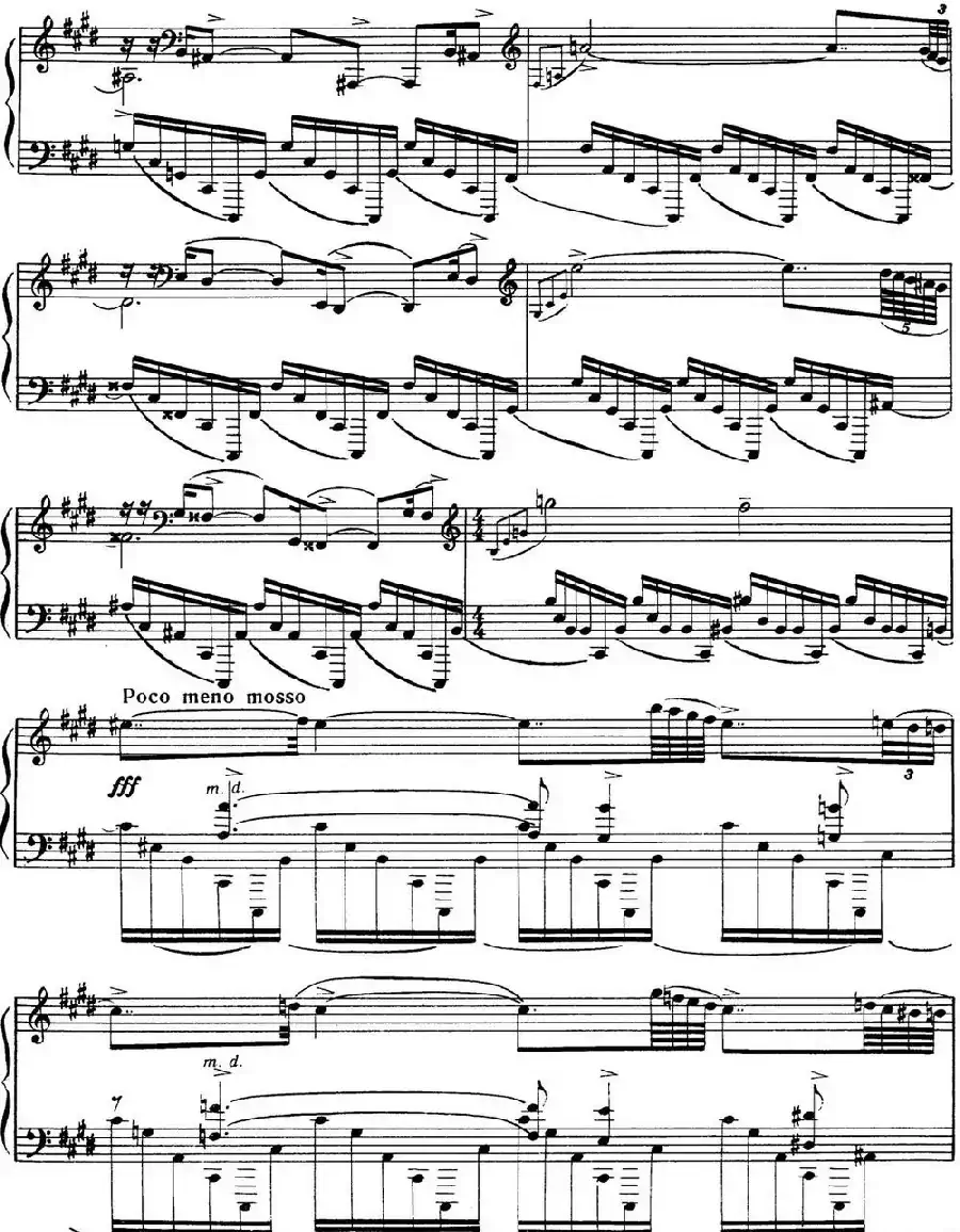 拉赫玛尼诺夫 音画练习曲8或9 Etudes tableaux Op.33 No.8