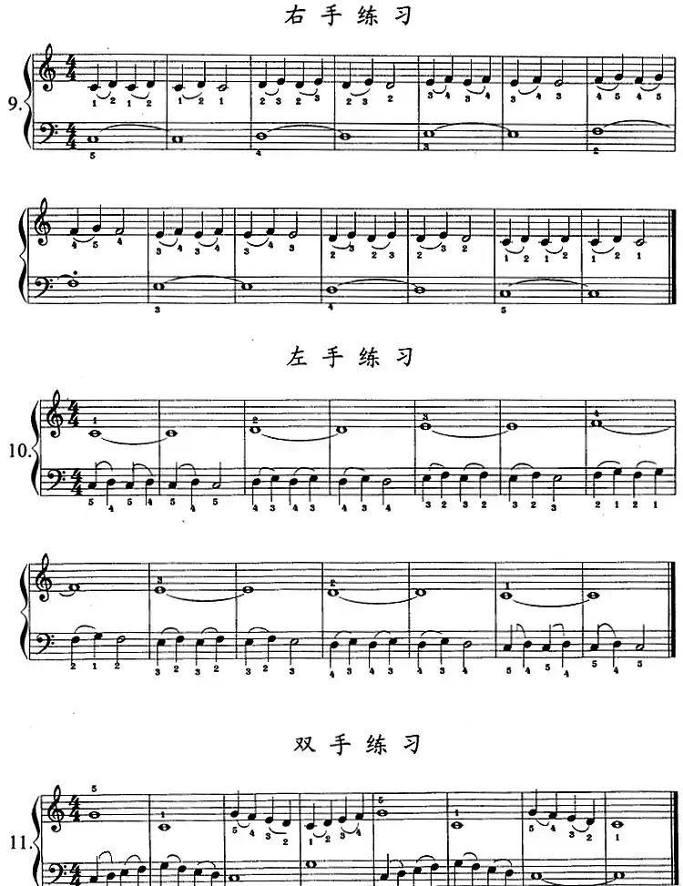 钢琴综合教程：第二课 两个音连奏