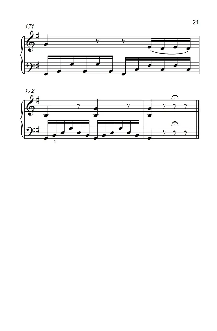 第七级2.G大调变奏曲 贝多芬(中央音乐学院 钢琴(业余)考级教程 7-9级)