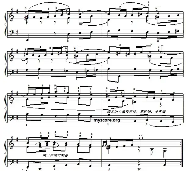 巴赫初级钢琴曲之二十七：萨拉班德舞曲