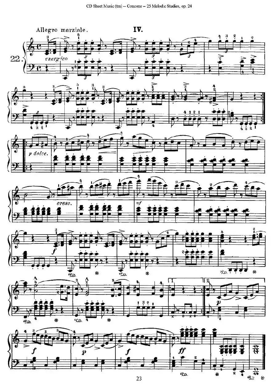 Concone - 25 Melodic Studies easy and progressive（21—25）