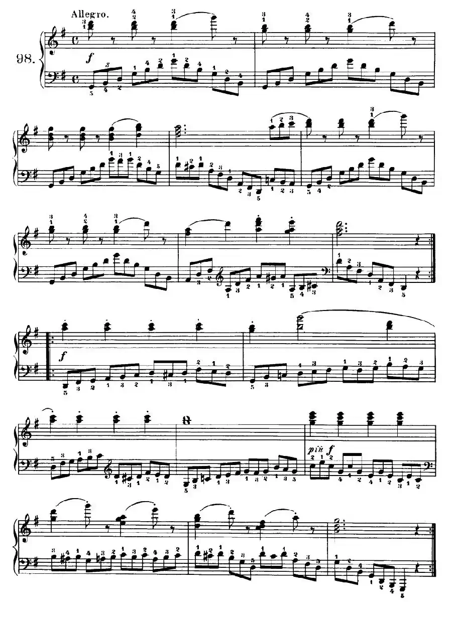 One Hundred and Ten Easy and Progressive Exercises Op.453（车尔尼110首简易练习曲 90——100）