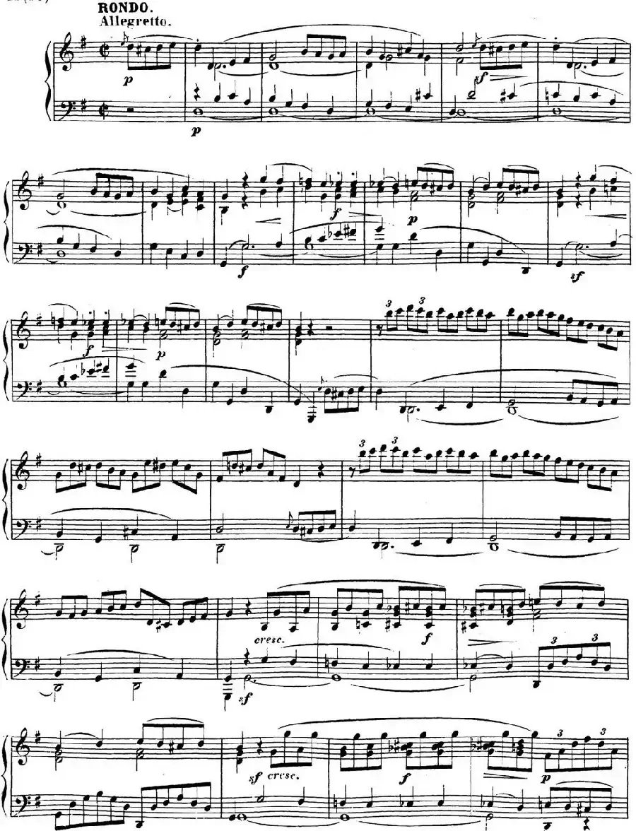 贝多芬钢琴奏鸣曲16 G大调 Op.31 No.1 G major