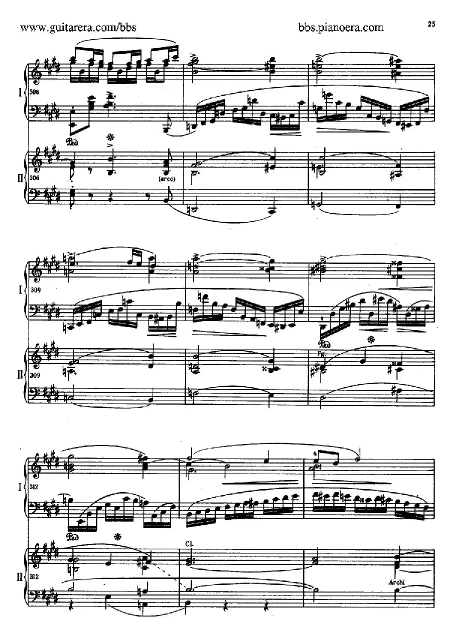 e小调第一钢琴协奏曲 Op.11（双钢琴版·第一乐章）