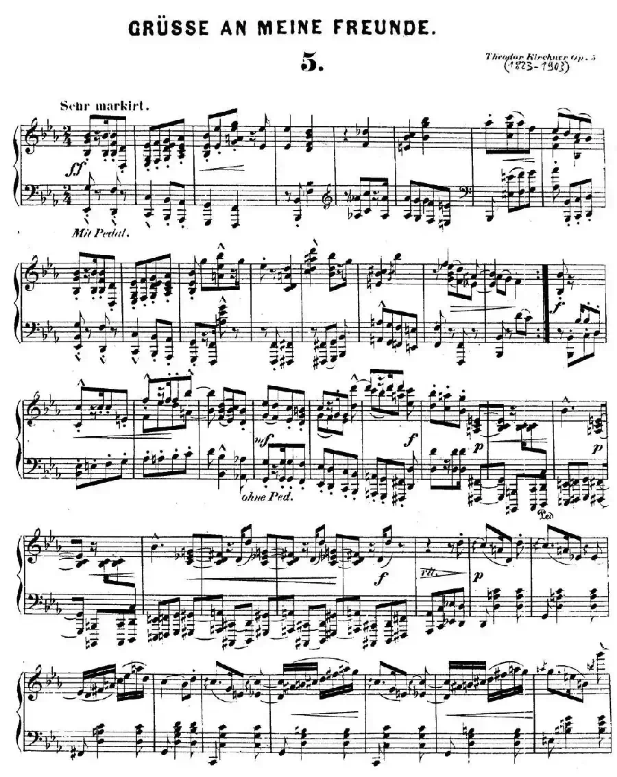 Gruesse An Meine Freunde Op.5（致朋友们的问候·5）