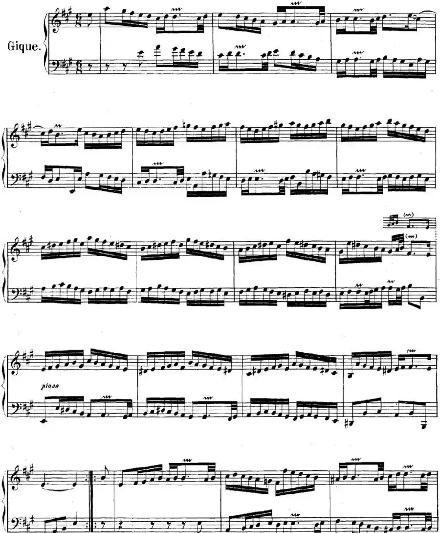 英国组曲No.1 巴赫 A大调 1st Suite BWV 806