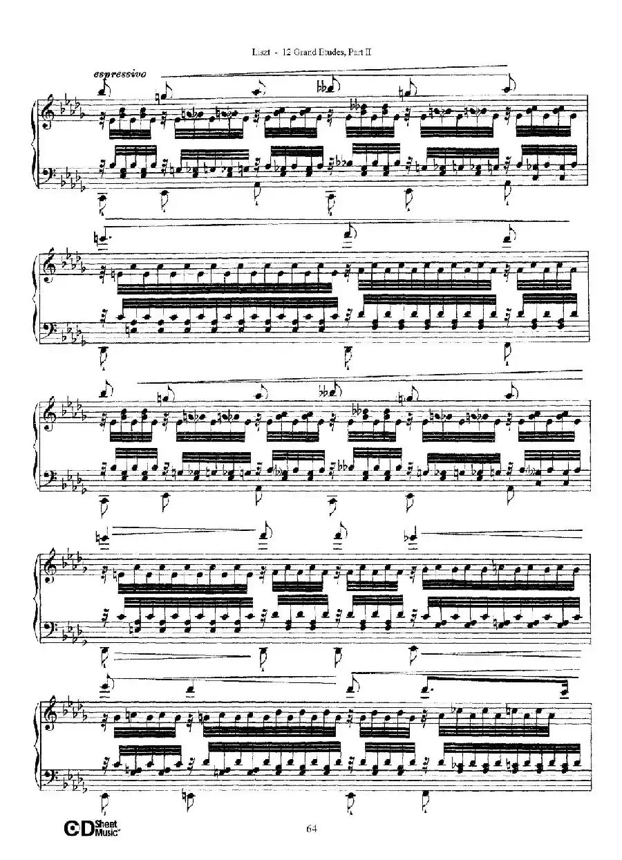 12 Grand Etudes S.137（12首华丽的练习曲·12）