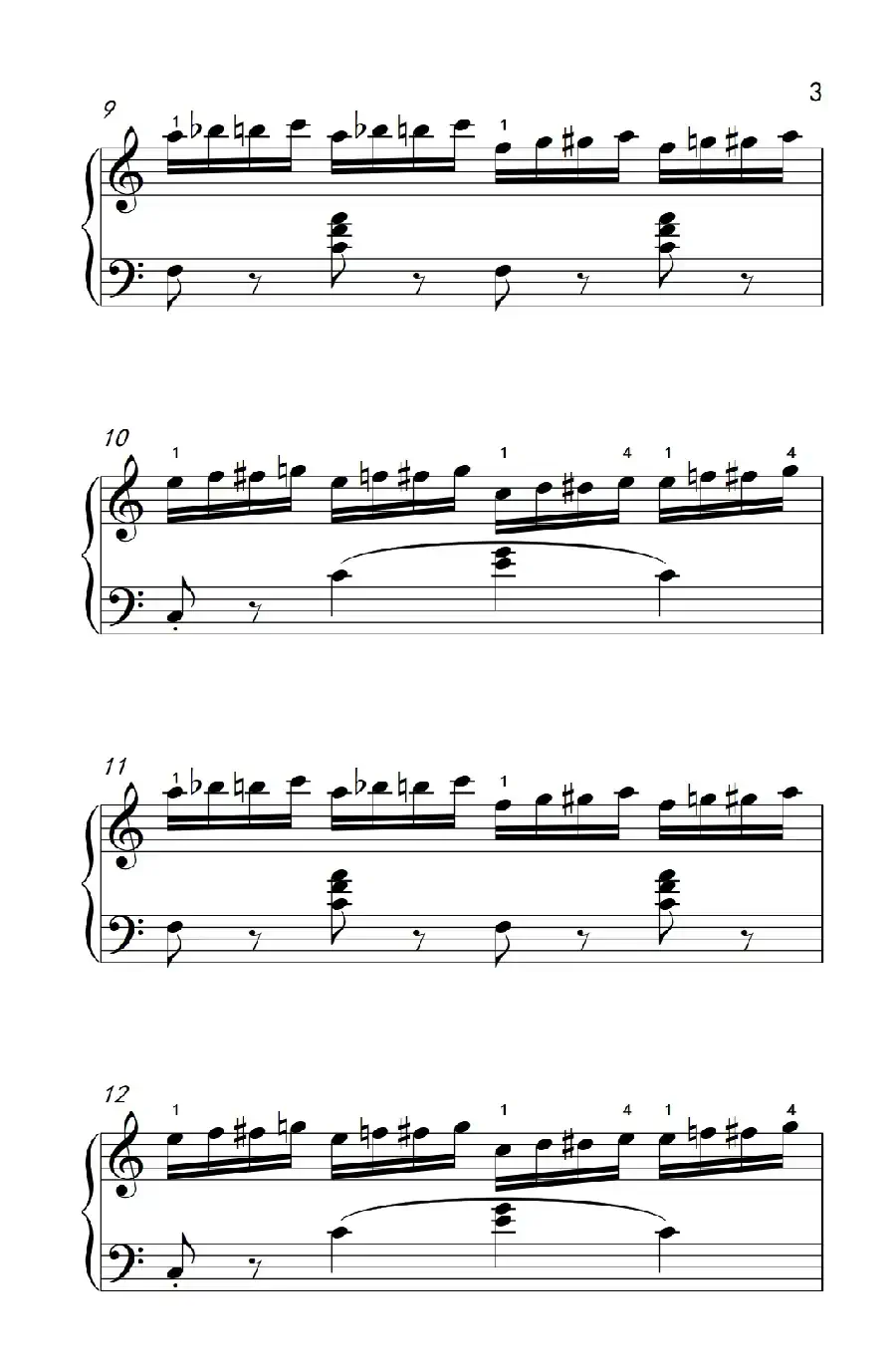 第六级 1.练习曲（中央音乐学院 钢琴（业余）考级教程 4-6级）