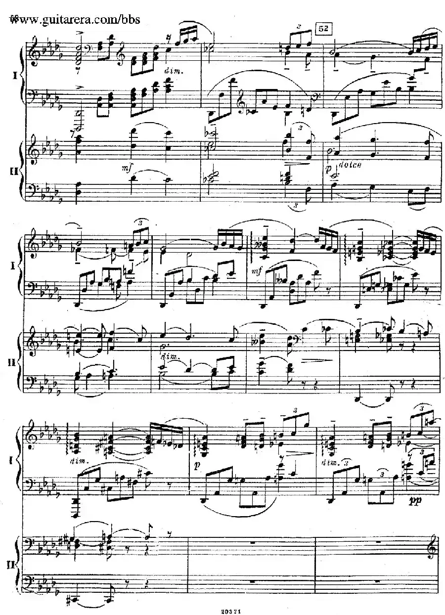 Rhapsody On A Theme Of Paganini Op.43（帕格尼尼主题狂想曲·双钢琴）（P41——60）