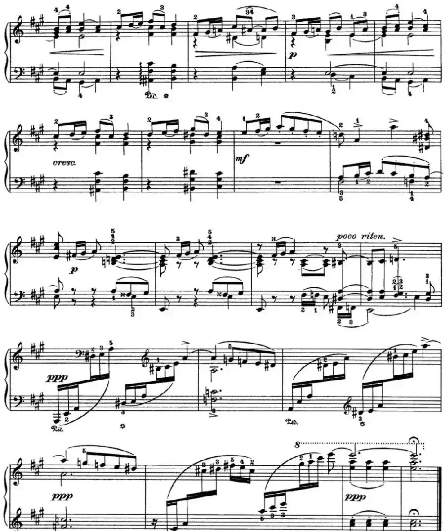 柴可夫斯基 四季 1月 壁炉边 A大调 At the Fireside A major