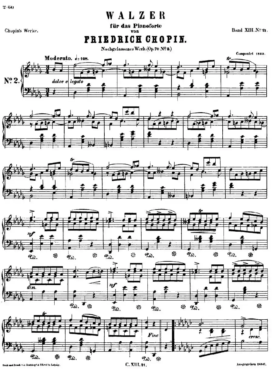 降D大调圆舞曲Op.70-3 