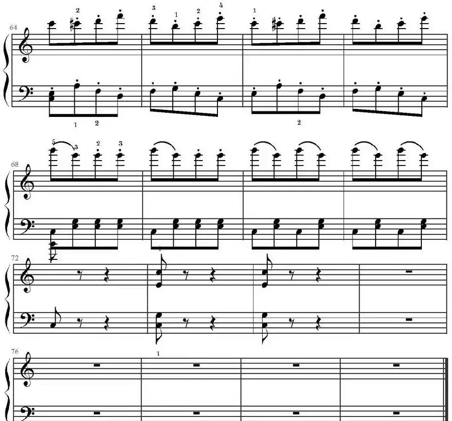 土耳其进行曲（简单版、YidateU制谱）