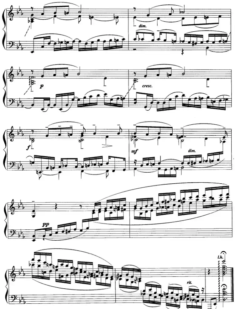 现代钢琴曲：25、bE调前奏曲（Op.23，No.6）