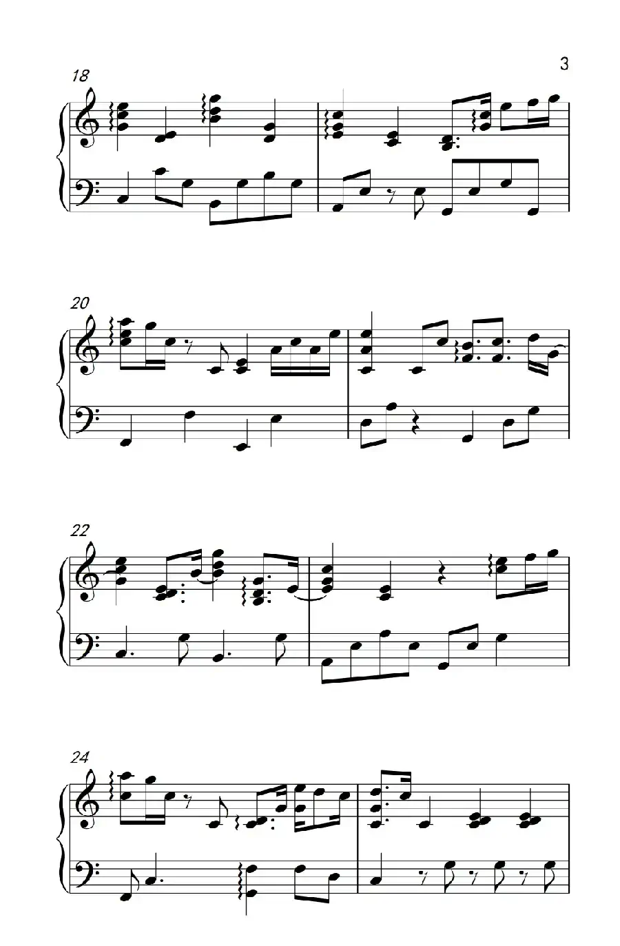 爱很简单(《弹吧音教》制谱版)