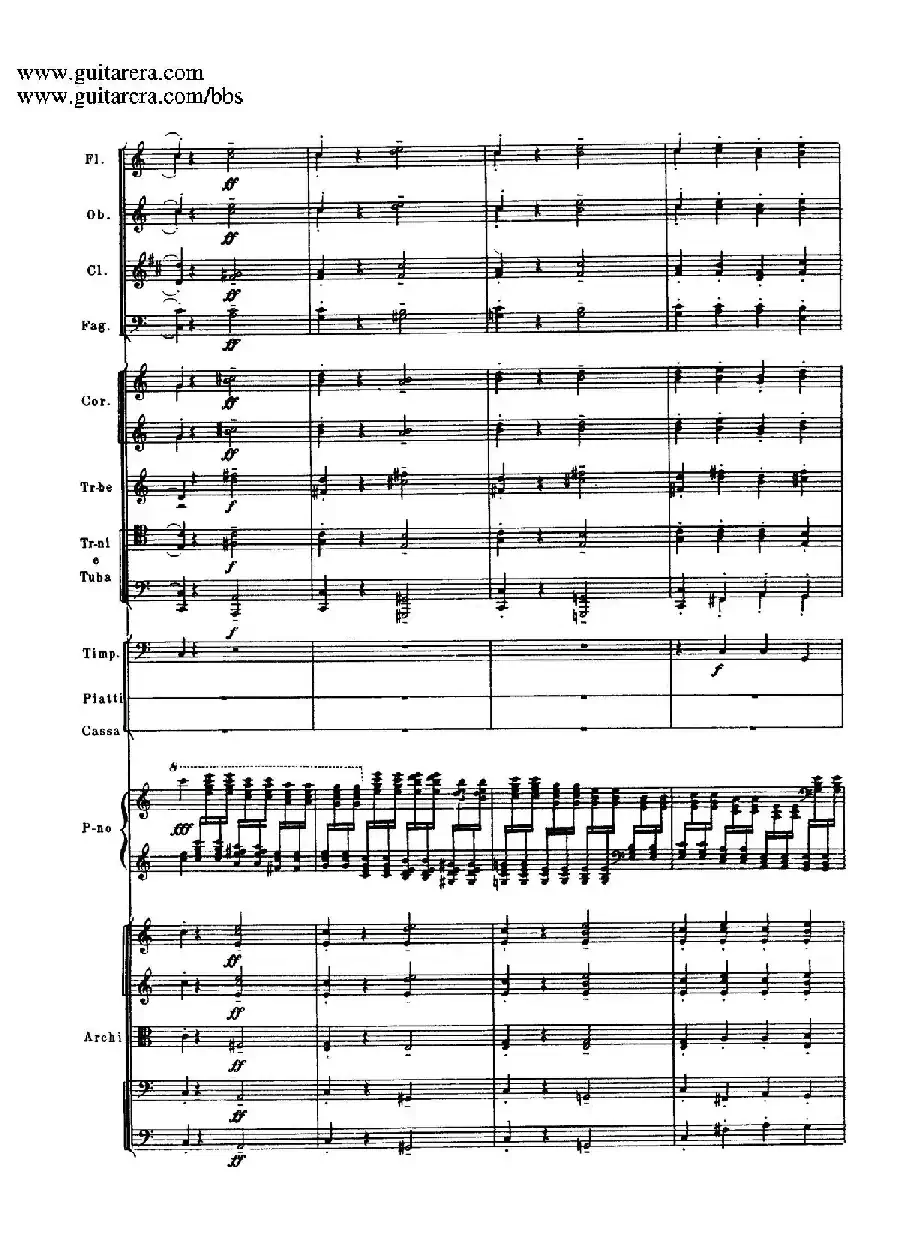 c小调第二钢琴协奏曲 Op.18（第三乐章总谱P25——37）