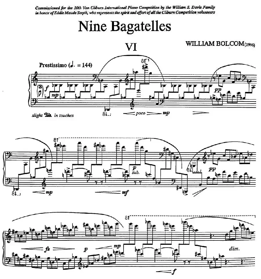 Nine Bagatelles （9首小品）（Ⅵ）