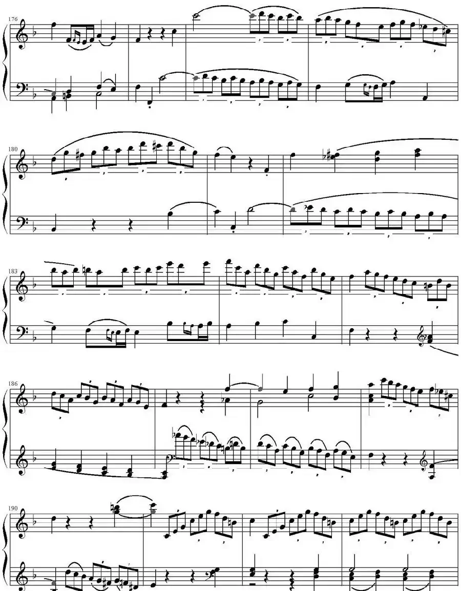 F大调奏鸣曲第一乐章 