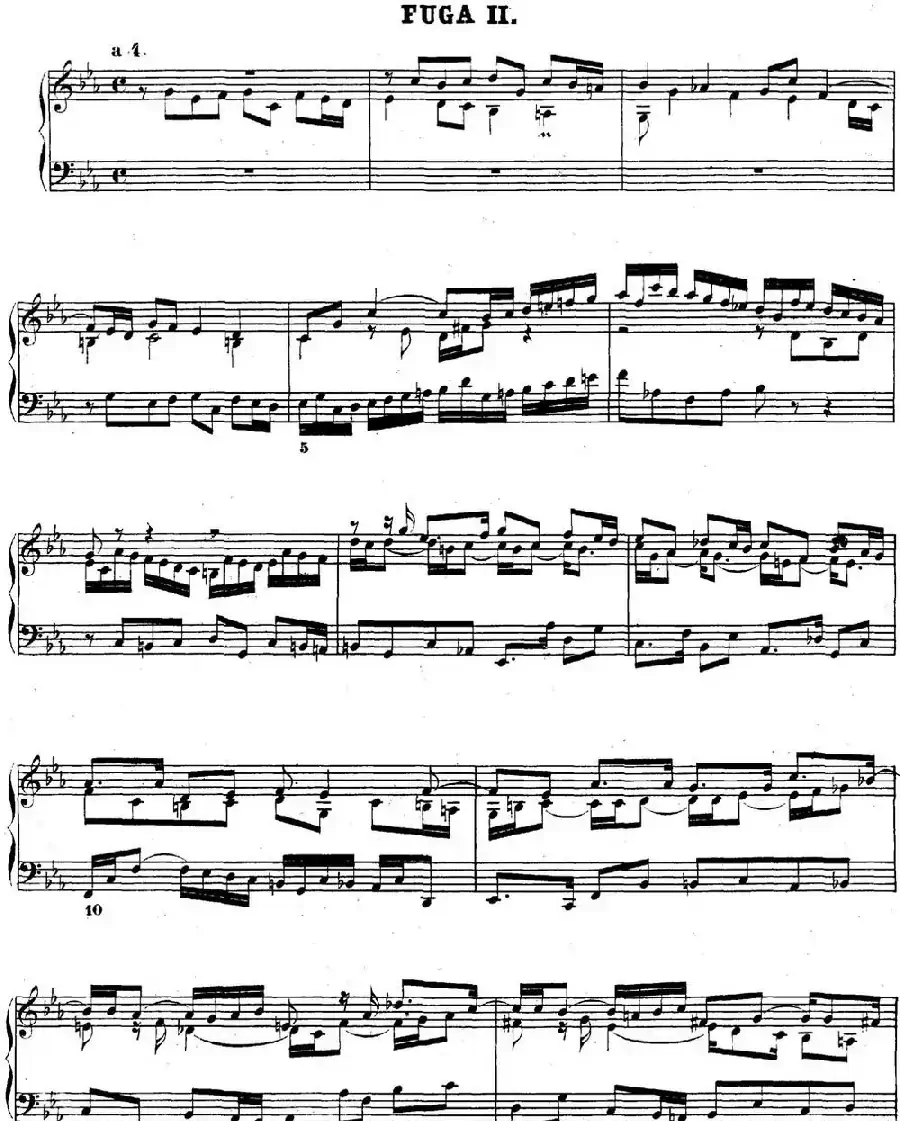 巴赫《平均律钢琴曲集·第二卷》之赋格曲(NO.2)