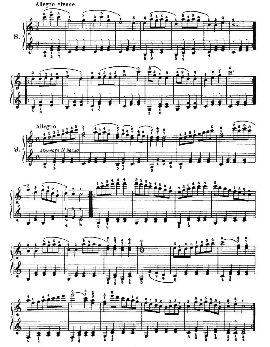 One Hundred and Ten Easy and Progressive Exercises Op.453（车尔尼110首简易练习曲 1——10）