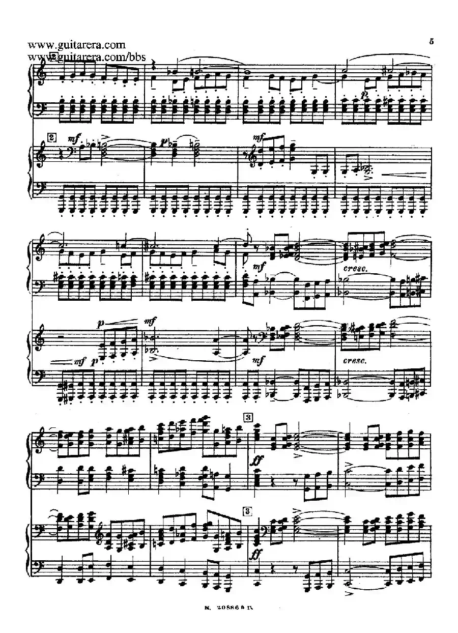 第二双钢琴组曲 Suite for Two Pianos No.2 Op.17（1. 引子 Introduction）
