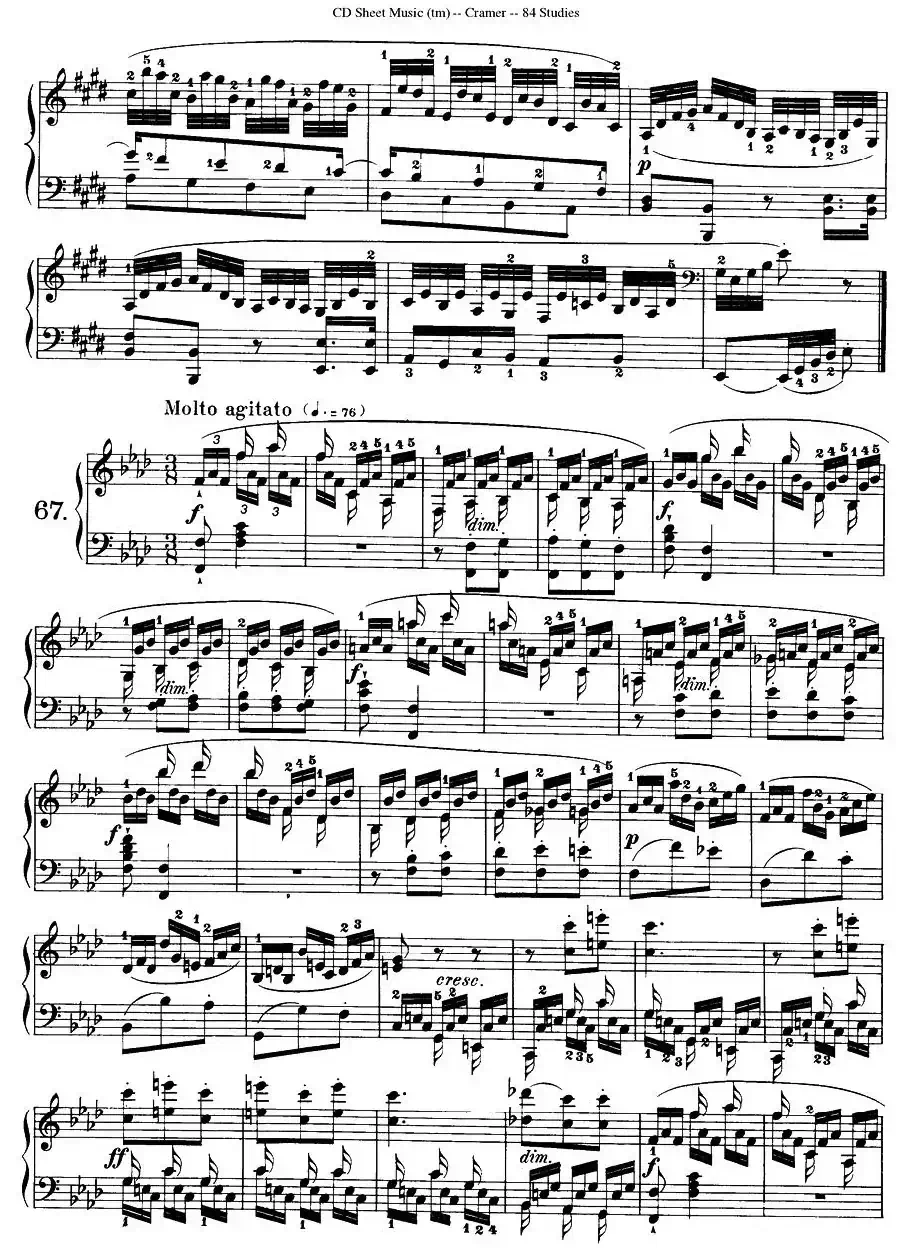 Cramer - 84 exercices（66—70）（克拉莫84首钢琴练习曲）