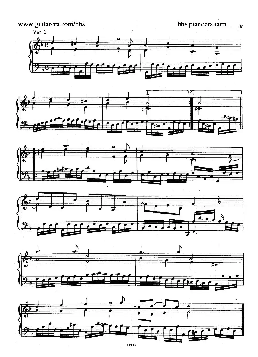 Suite No.3 in d Minor HWV 428（d小调第三组曲）