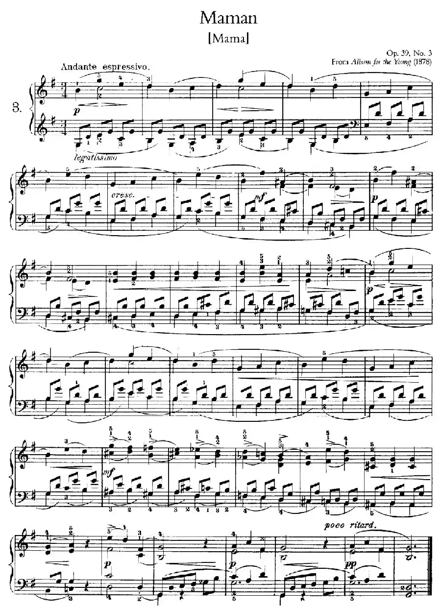 Album for the Young Op.39（儿童钢琴曲集）（3. 骑马爱好 The Hobby - Horse）