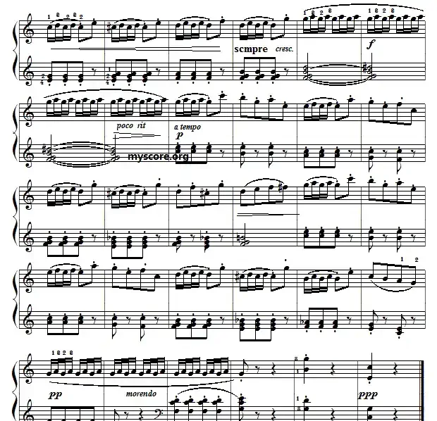 考级初级曲目:小诙谐曲