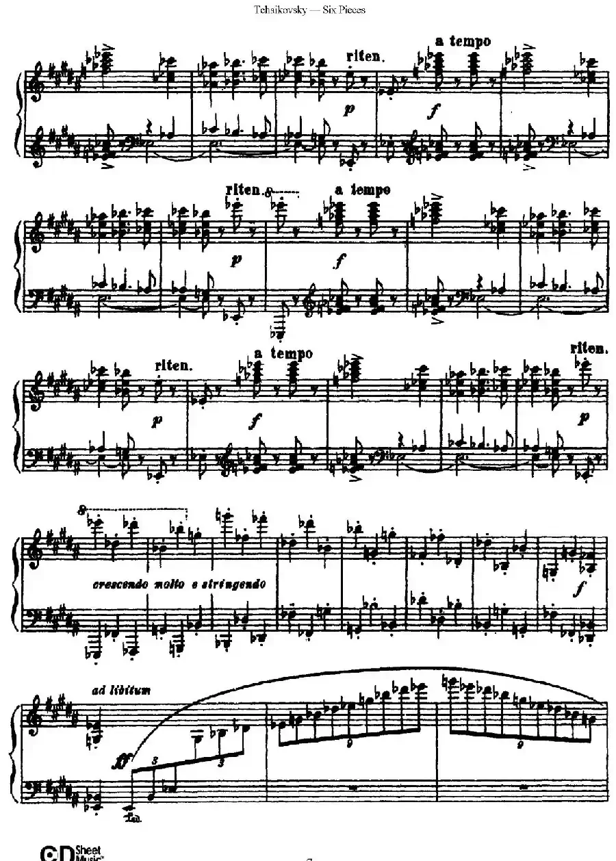 Six Pieces Op.51（6首小品·1）